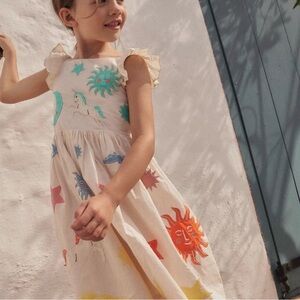 Mini Boden Woven Appliqué Celestial Dress 2/3 T